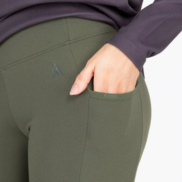 Shires Aubrion Ladies React Sport Tights Khaki| Online For Equine
