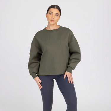 Shires Aubrion Ladies React Sweatshirt Khaki| Online For Equine