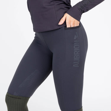 Shires Aubrion Ladies React Winter Tights Charcoal| Online For Equine