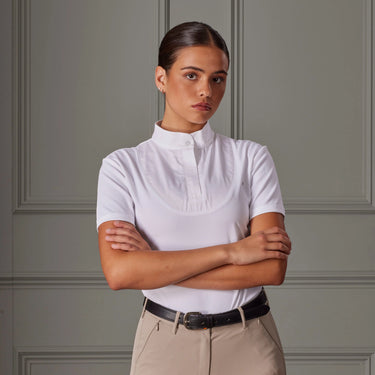 Shires Aubrion Ladies White Short Sleeve Stock Shirt| Online For Equine