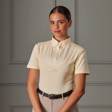Shires Aubrion Ladies Yellow Short Sleeve Tie Shirt| Online For Equine