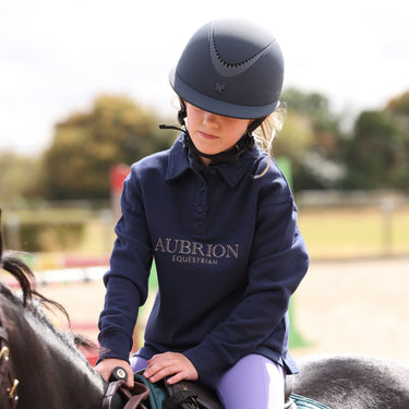 Shires Aubrion Midnight Equestrian Button Sweatshirt -Young Rider| Online For Equine