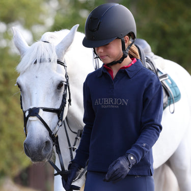 Shires Aubrion Midnight Equestrian Button Sweatshirt -Young Rider| Online For Equine
