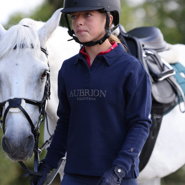 Shires Aubrion Midnight Equestrian Button Sweatshirt -Young Rider| Online For Equine