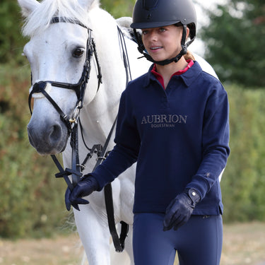 Shires Aubrion Midnight Equestrian Button Sweatshirt -Young Rider| Online For Equine