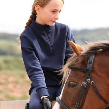 Shires Aubrion Midnight React Quarter Zip Sweater - Young Rider| Online For Equine