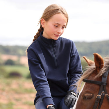 Shires Aubrion Midnight React Quarter Zip Sweater - Young Rider| Online For Equine