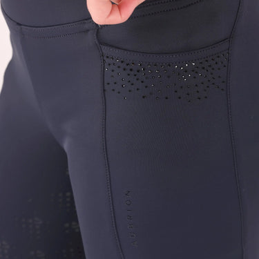 Shires Aubrion Navy Optima GX Riding Tights - Young Rider| Online For Equine