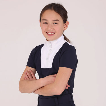 Shires Aubrion Navy Optima MX Show Shirt - Young Rider| Online For Equine