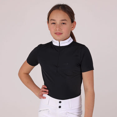 Shires Aubrion Optima Black LX Show Shirt - Young Rider| Online For Equine