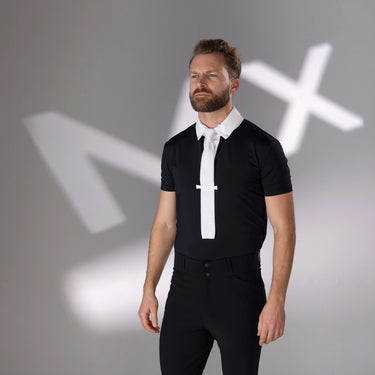 Shires Aubrion Optima Black MX Button Show Shirt - Mens| Online For Equine