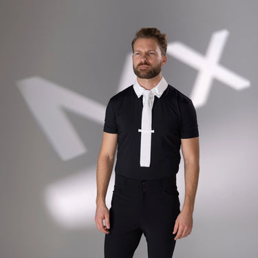 Shires Aubrion Optima Black MX Button Show Shirt - Mens| Online For Equine
