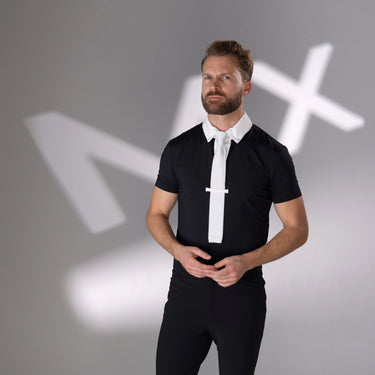 Shires Aubrion Optima Black MX Button Show Shirt - Mens| Online For Equine