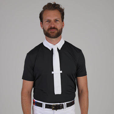 Shires Aubrion Optima Black MX Zip Show Shirt - Mens| Online For Equine