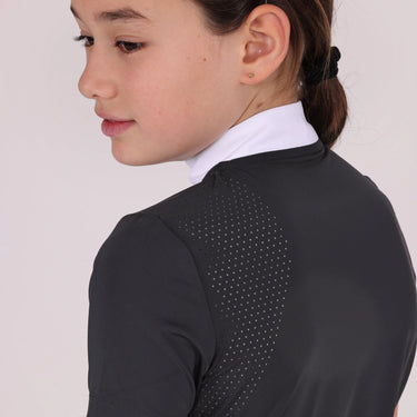 Shires Aubrion Optima Black QX Show Shirt - Young Rider| Online For Equine