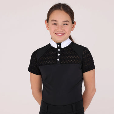 Shires Aubrion Optima Black VX Show Shirt - Young Rider| Online For Equine