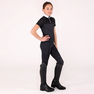 Shires Aubrion Optima Black VX Show Shirt - Young Rider| Online For Equine