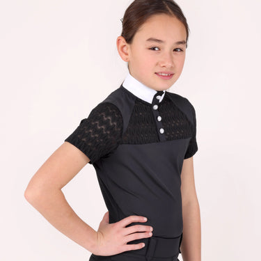 Shires Aubrion Optima Black VX Show Shirt - Young Rider| Online For Equine