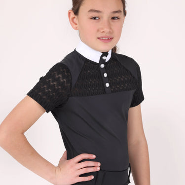 Shires Aubrion Optima Black VX Show Shirt - Young Rider| Online For Equine