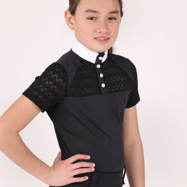 Shires Aubrion Optima Black VX Show Shirt - Young Rider| Online For Equine