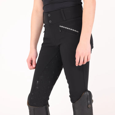 Shires Aubrion Optima LX Breeches - Young Rider- Black| Online For Equine