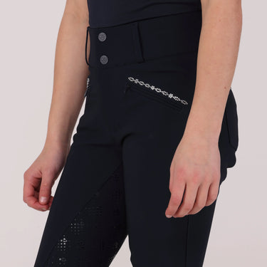 Shires Aubrion Optima LX Breeches - Young Rider- Black| Online For Equine