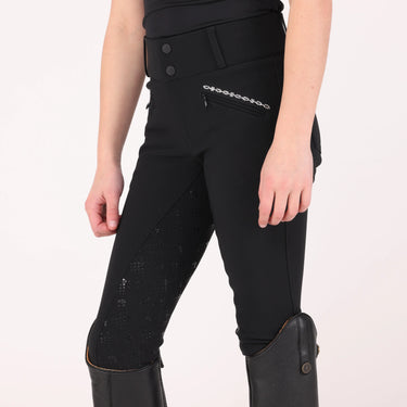 Shires Aubrion Optima LX Breeches - Young Rider- Black| Online For Equine