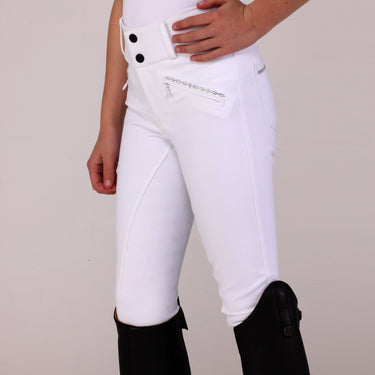 Shires Aubrion Optima LX Breeches - Young Rider- White| Online For Equine
