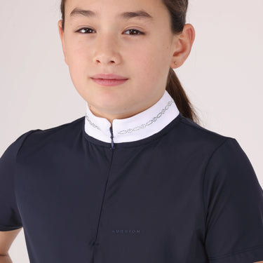 Shires Aubrion Optima Navy LX Show Shirt - Young Rider| Online For Equine