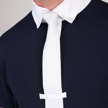 Shires Aubrion Optima Navy MX Button Show Shirt - Mens| Online For Equine