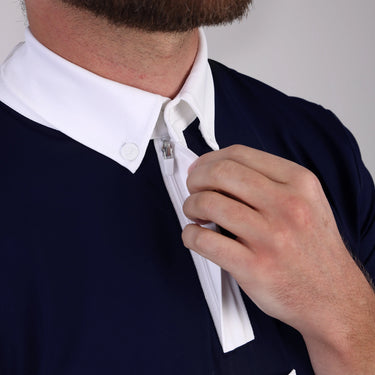 Shires Aubrion Optima Navy MX Zip Show Shirt - Mens| Online For Equine