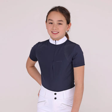 Shires Aubrion Optima Navy QX Show Shirt - Young Rider| Online For Equine