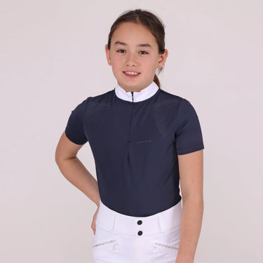 Shires Aubrion Optima Navy QX Show Shirt - Young Rider| Online For Equine