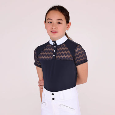 Shires Aubrion Optima Navy VX Show Shirt - Young Rider| Online For Equine