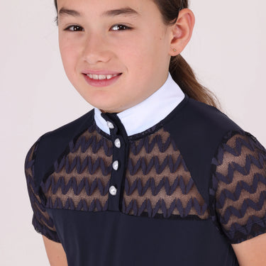 Shires Aubrion Optima Navy VX Show Shirt - Young Rider| Online For Equine