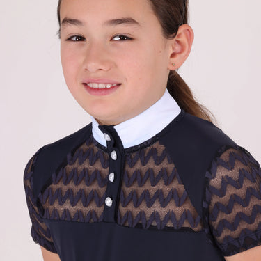 Shires Aubrion Optima Navy VX Show Shirt - Young Rider| Online For Equine