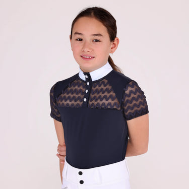 Shires Aubrion Optima Navy VX Show Shirt - Young Rider| Online For Equine