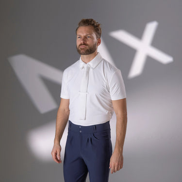 Shires Aubrion Optima White MX Button Show Shirt - Mens| Online For Equine