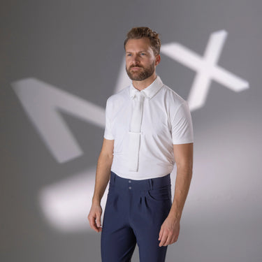 Shires Aubrion Optima White MX Button Show Shirt - Mens| Online For Equine