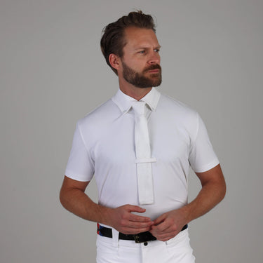 Shires Aubrion Optima White MX Button Show Shirt - Mens| Online For Equine