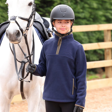 Shires Aubrion Original Half Zip Fleece - Young Rider Navy| Online For Equine
