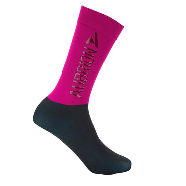 Shires Aubrion React Performance Socks - Young Rider Fuchsia