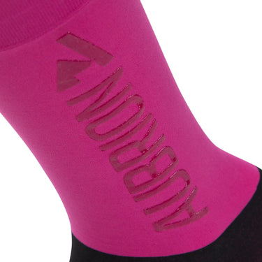 Shires Aubrion React Performance Socks - Young Rider Fuchsia