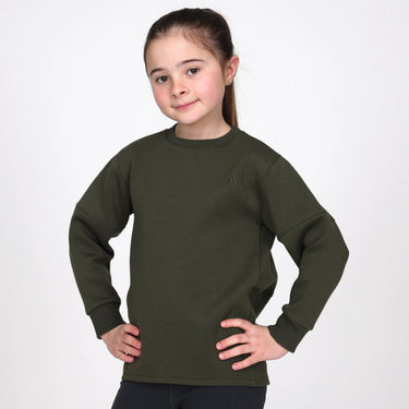 Shires Aubrion React Sweatshirt- Young Rider Khaki| Online For Equine