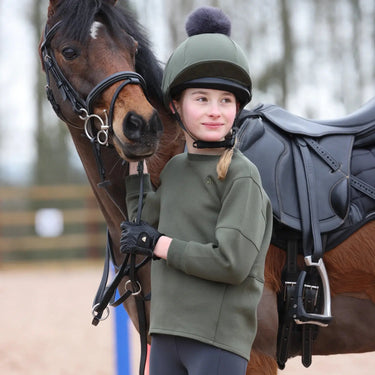 Shires Aubrion React Sweatshirt- Young Rider Khaki| Online For Equine