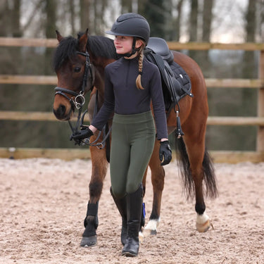 Shires Aubrion React Winter Base Layer - Young Rider Charcoal| Online For Equine