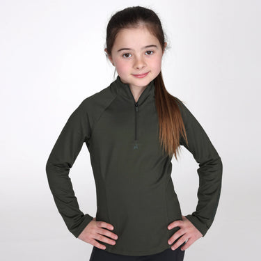 Shires Aubrion React Winter Base Layer - Young Rider Khaki| Online For Equine