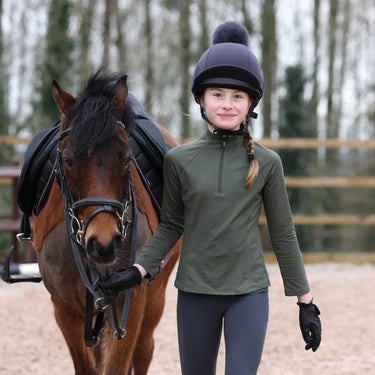 Shires Aubrion React Winter Base Layer - Young Rider Khaki| Online For Equine