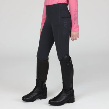 Shires Aubrion React Winter Tights- Young Rider Charcoal| Online For Equine
