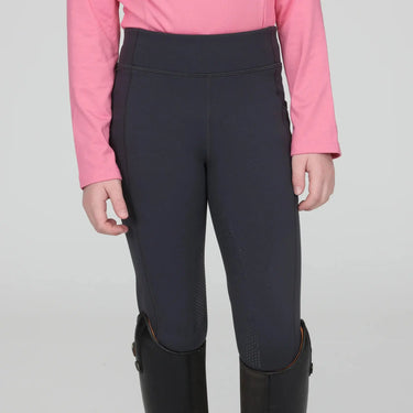 Shires Aubrion React Winter Tights- Young Rider Charcoal| Online For Equine